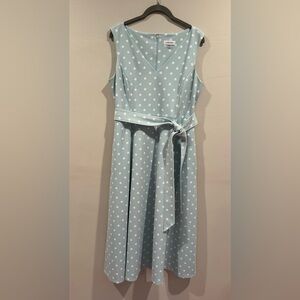 Calvin Klein Polka-Dot Fit & Flare Dress - Size 12